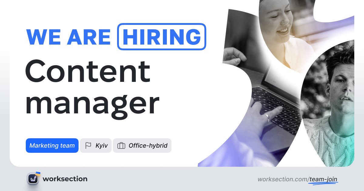 worksection's tweet image. 📈 Worksection is growing and looking for a cool and proactive Content Manager 👩‍🎨👩‍💻 with English language skills to join our team.

📌 For more information on the conditions of the job, please, read Djinni — lnkd.in/erXzipeh