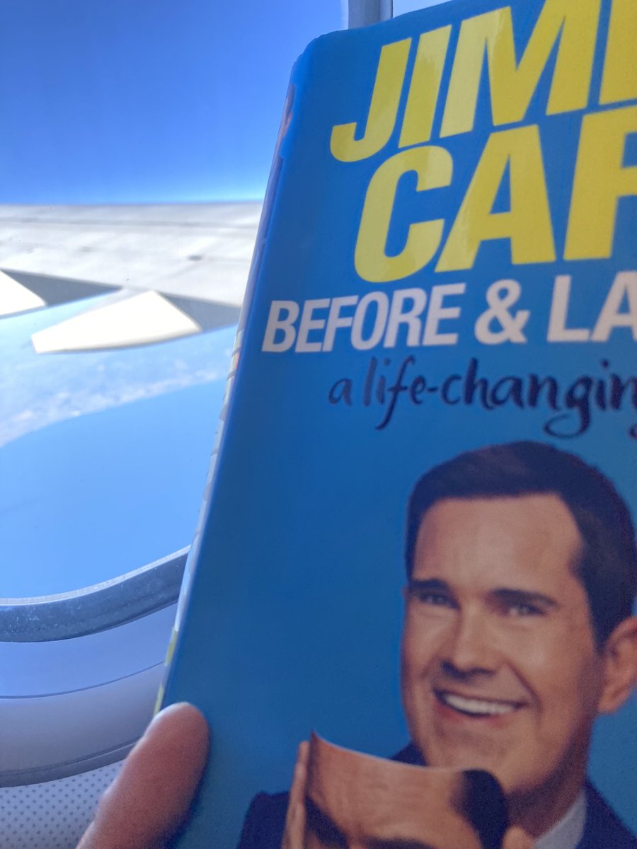 paultazjess's tweet photo. You’re a great read at 40000 feet as well as a great comedian ⁦@jimmycarr⁩ 😂👍 https://t.co/EYKBbnxIZv