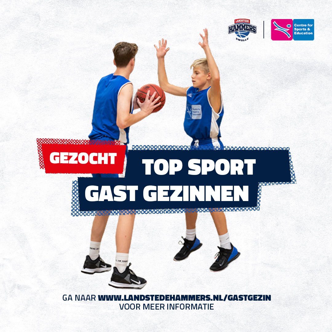 CSE Landstede Hammers is ieder seizoen op zoek naar nieuwe gastgezinnen. 

Zie je dit zitten? Of ben je op zoek naar meer informatie? 

Lees dan snel verder op onze site: landstedehammers.nl/gastgezin/