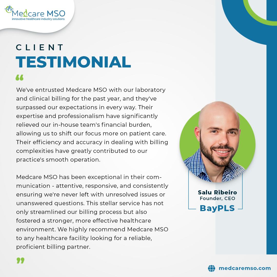 Delighted to contribute to the continued upward trajectory of BayPLS. Their endorsement of our services highlights our unwavering commitment to propelling client progress. We do more than deliver services - we drive business transformations. 

#ClientTestimonial #MedCareMSO