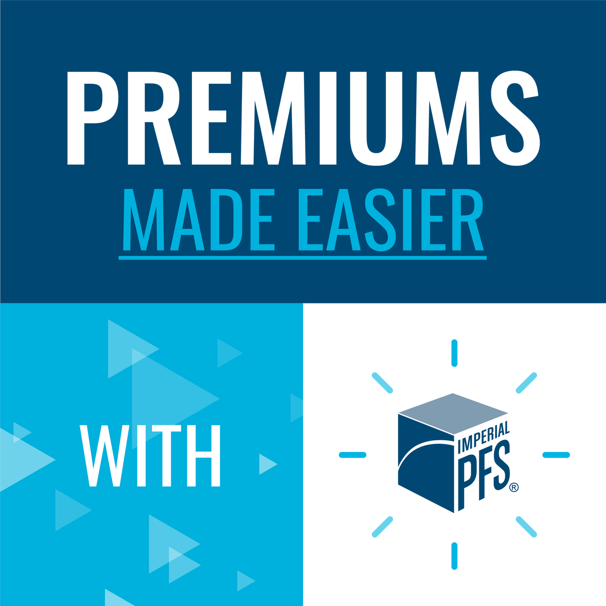 Help insureds avoid the risk of losing coverage. Allow them to pay premiums in installments with IPFS®. We also offer due date reminders, cancellation notices, and the ability to place an account on hold. Premiums are made easy with IPFS!
#premiumfinance #imperialpfs