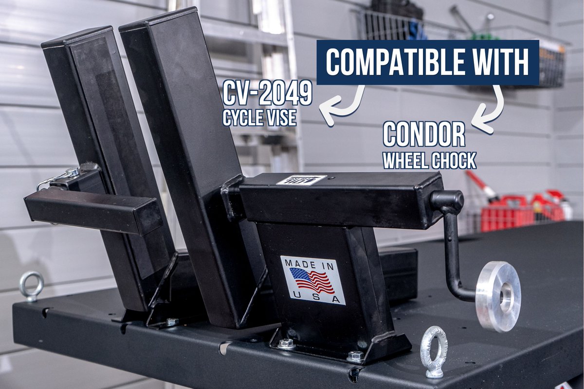CycleShopTools's tweet image. Our bike lifts are built to last for generations. Not only well built, but they are well thought out... every table can use EITHER our #CV2049 #CycleVise or the #Condor #SC2000 #wheelchock 
Call us today at 844-957-1502

#Americanmadebyamericans That's #HMCIndustries