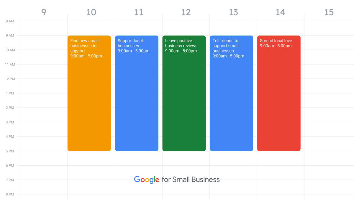 GoogleSmallBiz's tweet photo. Isn't this how everyone's week looks? 👀 https://t.co/bp96YFKp9P
