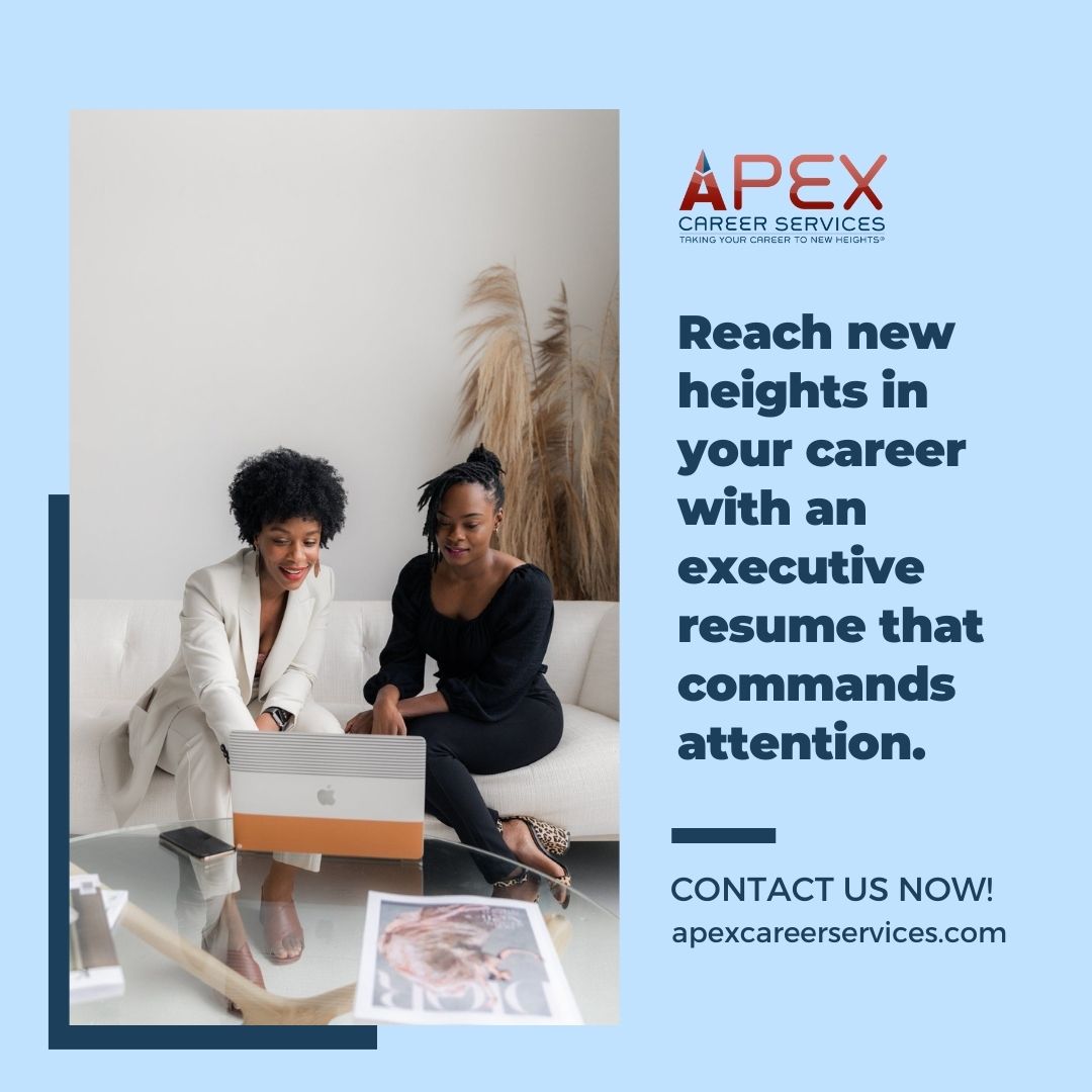 APEXCareerSvcs's tweet image. Rise above the competition with an executive resume that showcases your leadership prowess. Visit apexcareerservices.com and claim your seat at the top! 

#ExecutiveResume #CareerAdvancement #LeadershipSkills #ExecutiveJobs #APEXCareerServices