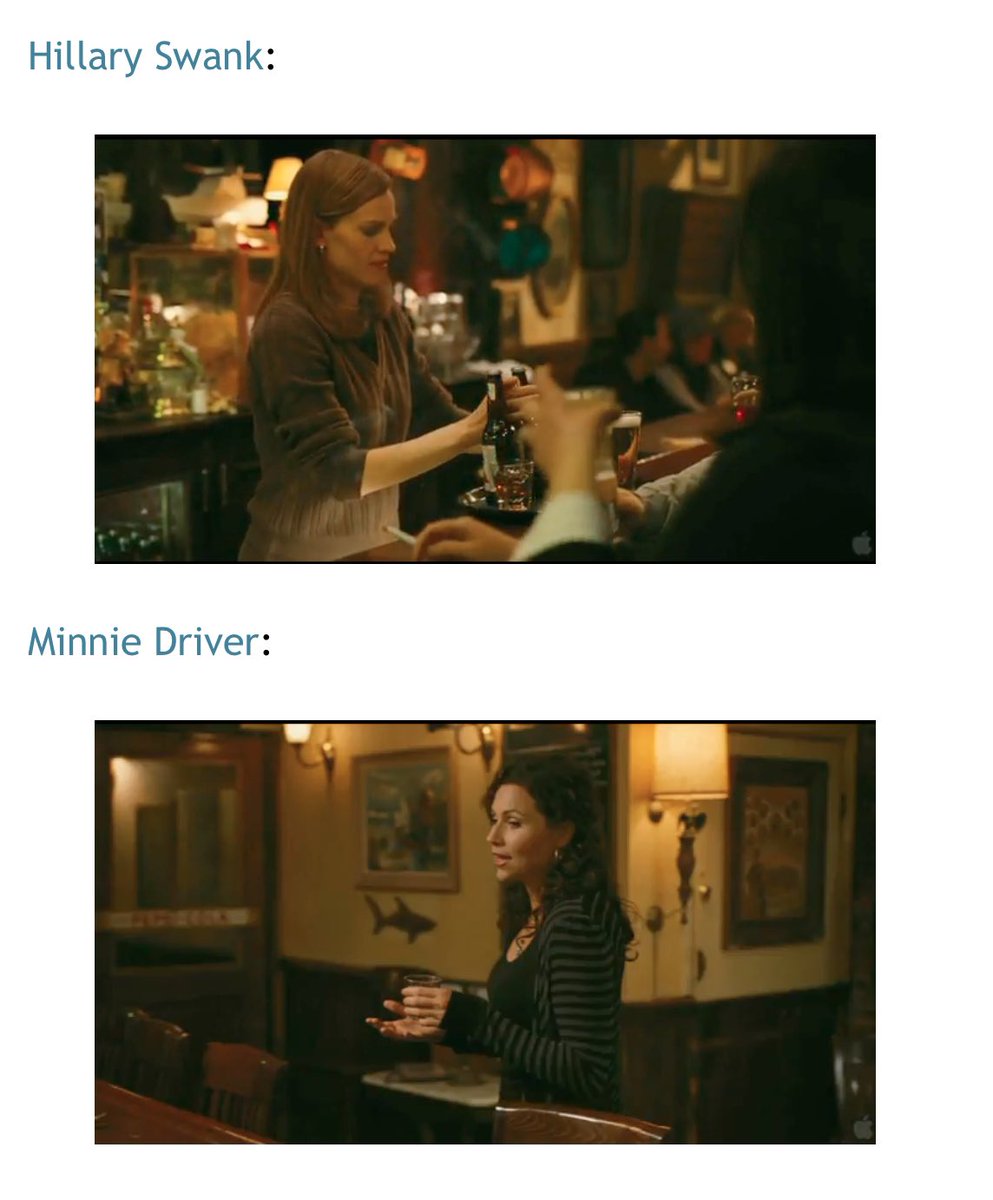 In March of 2009, actress Hillary Swank tended bar at the Sidetrack while filming Conviction.Closed for the 3 days of filming, we were transformed into Aldan's Pub. The movie also starred Minnie Driver.The Aldan's Pub sign used for exterior shots hangs in Bird Brain..,