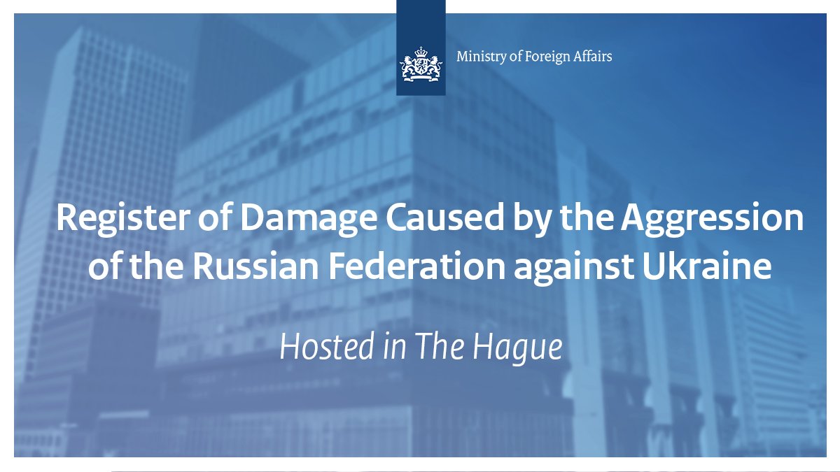 WBHoekstra's tweet photo. The Netherlands is proud to host the Register of Damage Caused by the Aggression of Russia against Ukraine, which officially opened today in The Hague, city of peace and justice. https://t.co/YHwdefFZGD 1/3 https://t.co/DPYjJJZC06
