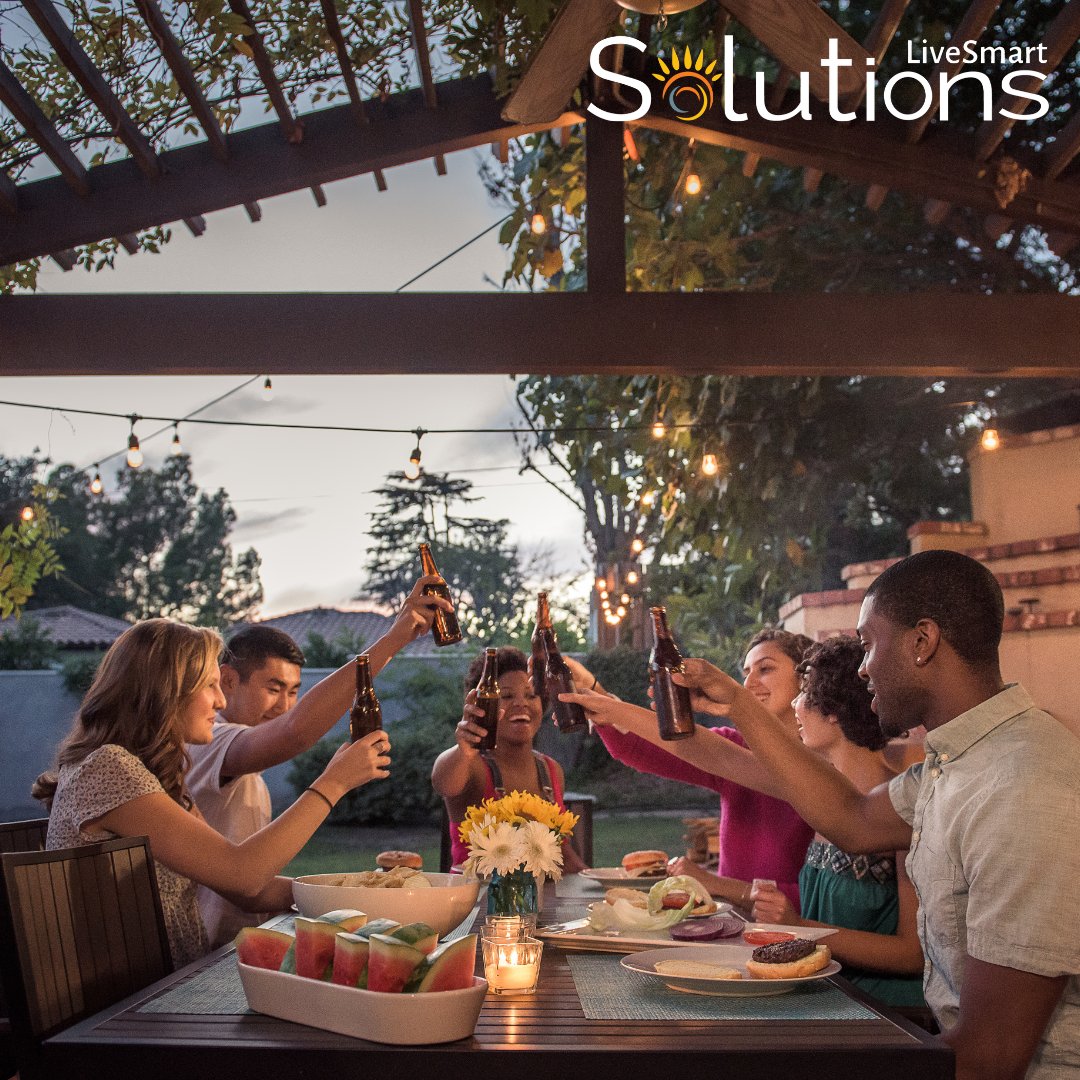 Our summer night plans: Enjoying backyard barbeques surrounded by laughs 🥂 Make your outdoor dinning look as good as your indoor one with comfortable LiveSmart Solutions fabrics. 
_________
#LiveSmartSolutions #IndoorOutdoor #LiveInTheSunshine #LiveOutdoors