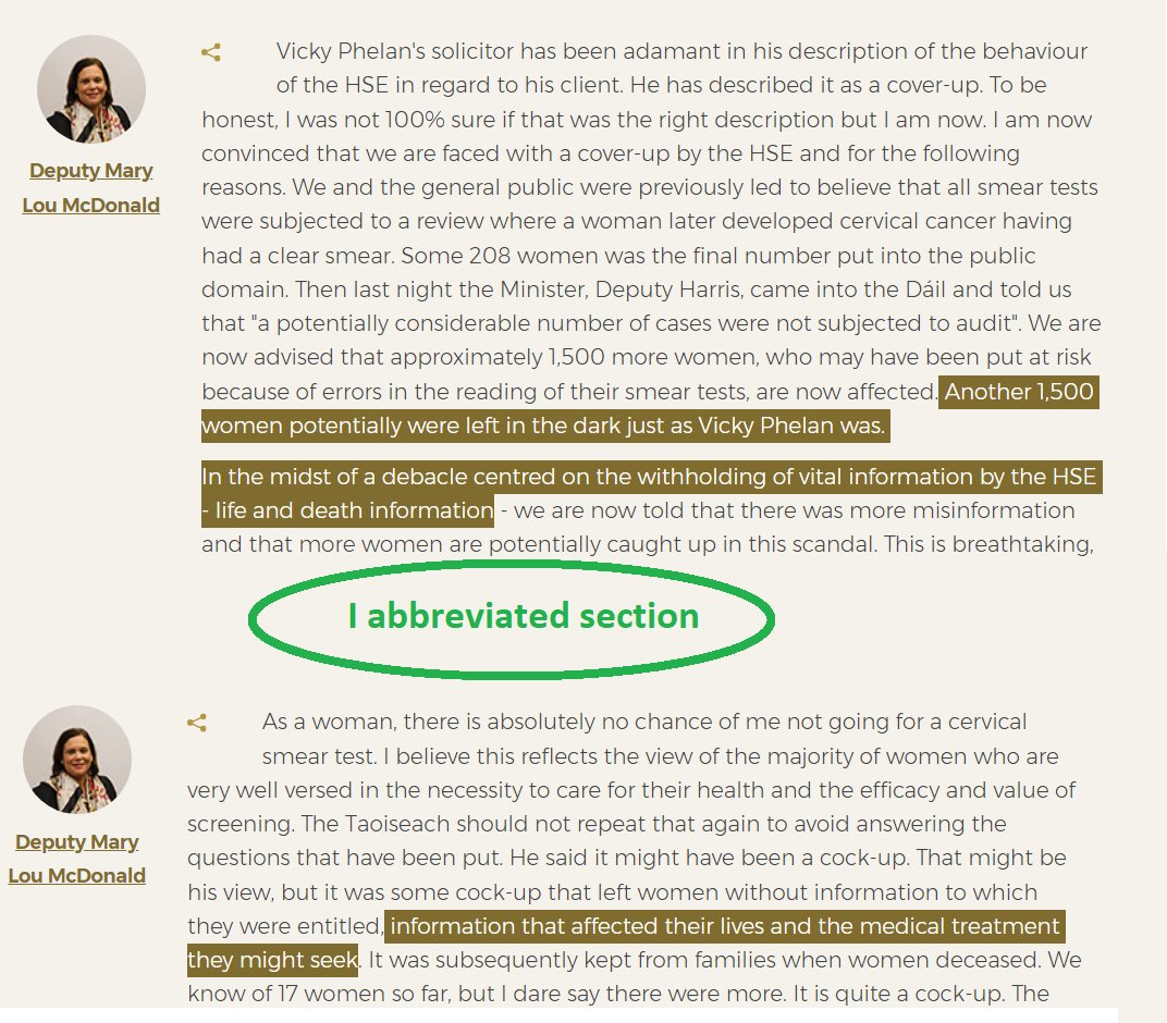 Care2much18's tweet photo. Politicians were already making same mistake, claiming "life-or-death information was withheld from women."

In reality, it was an audit of screening histories of cancer patients.

Information from this specialized audit makes no difference to a clinical prognosis - or to dying. https://t.co/myrVEStQru