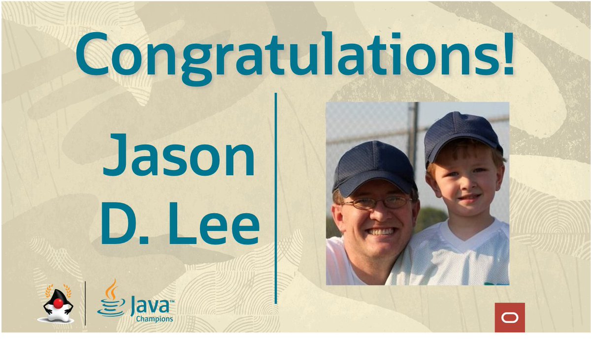 Congratulations to new #Java Champion <a href="/jasondlee/">Jason Lee</a>