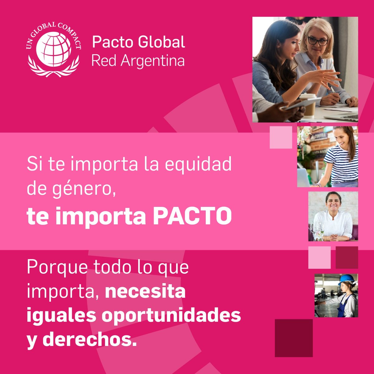 🌈 Sabemos como acompañarte a trabajar por lo que importa.

💫 Sumate a la red corporativa más grande de Argentina y el mundo, y nutrite de la experiencia y de las herramientas que tenemos para ofrecerte.
🔗 lnkd.in/ep3aXnpb
#teimportaPacto #tenemosUNpacto #equidaddegenero