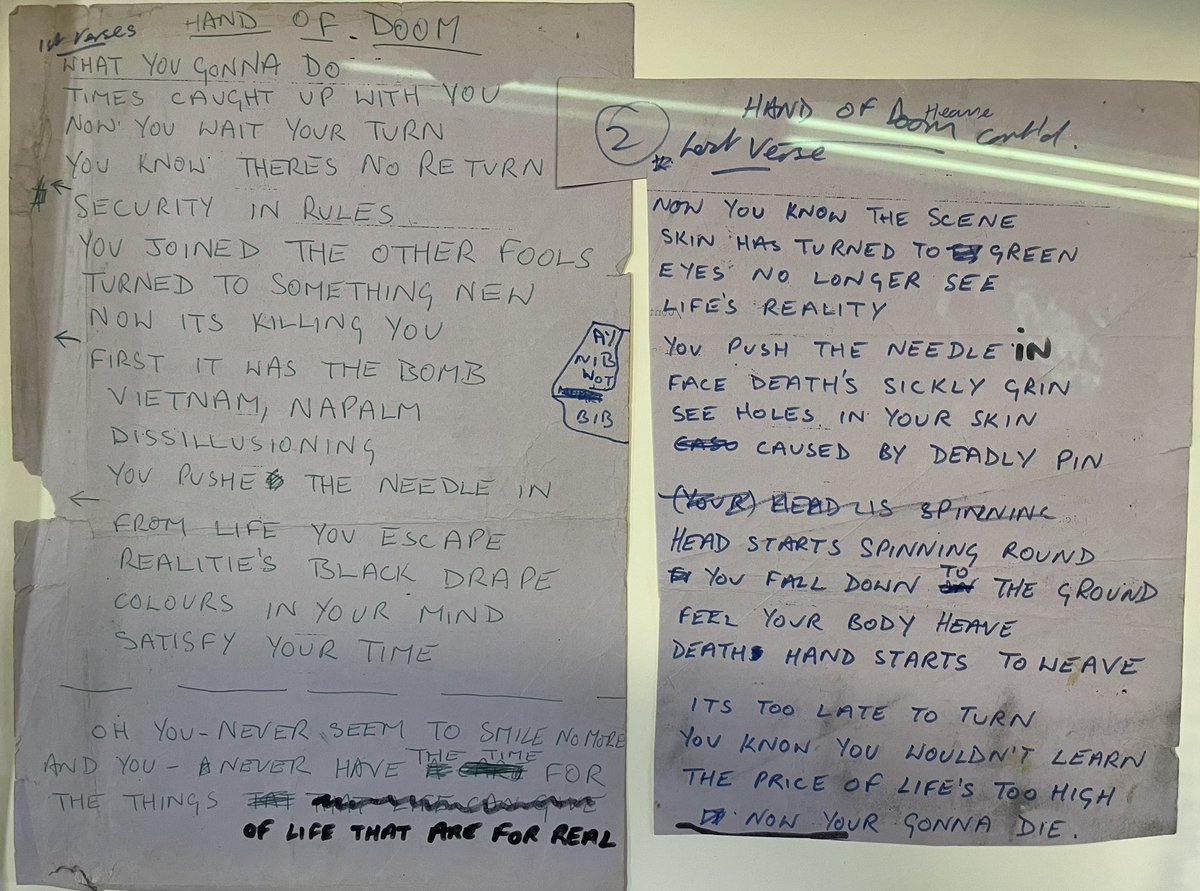 BlackSabbath's tweet image. Hand Of Doom lyrics #blacksabbath #hand #doom #lyrics