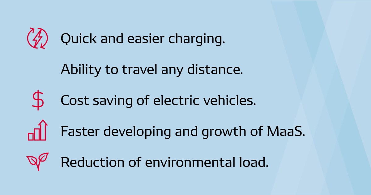DENSO is developing a technology that enables EVs to be charged while moving. Check out the top 5 advantages of EV technology 👉🏼 Learn all about it: bit.ly/3XxxkB3 #DENSOEurope #EVs