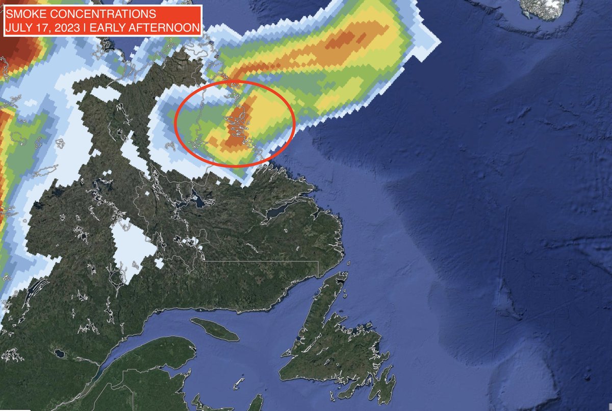 Smoke concentrations are still quite high in northern areas of Labrador. 

gov.nl.ca/ffa/files/Acti…

#nlwx