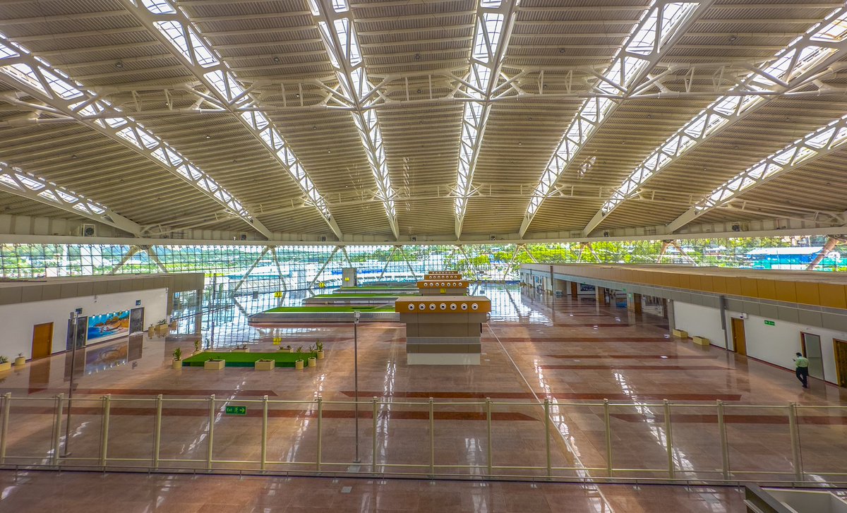 narendramodi's tweet photo. The  new integrated terminal building at Veer Savarkar International Airport, Port Blair, will ensure easier travel to Andaman and Nicobar islands. This will be a big boost for tourism in particular. The building will be inaugurated tomorrow, 18th July, at 10:30 AM. https://t.co/i2QK2rwArO