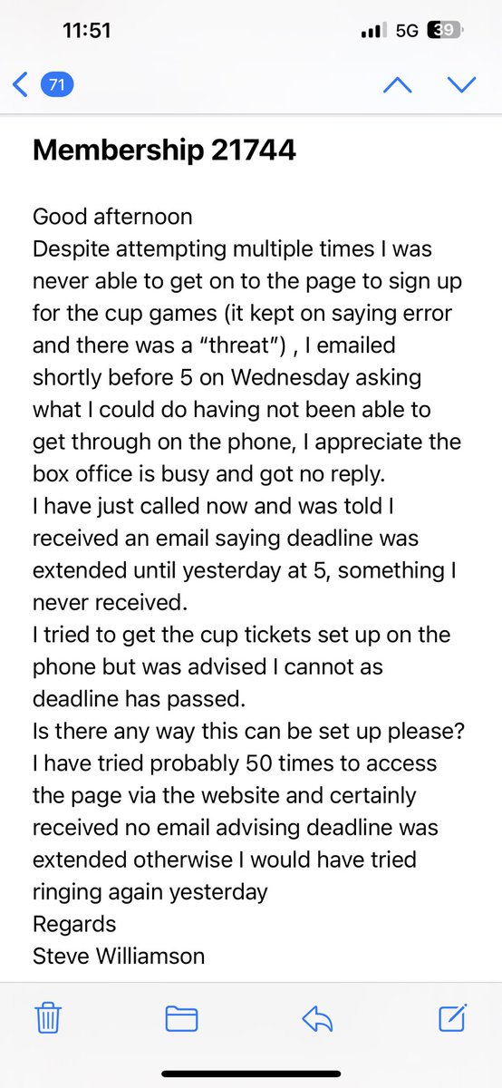 stevenw1892's tweet photo. @NUFC Good morning….any chance of helping with this please, had no reply from the box office 😢 
@jamiereuben @ghodoussi https://t.co/bx2YNeA9ak