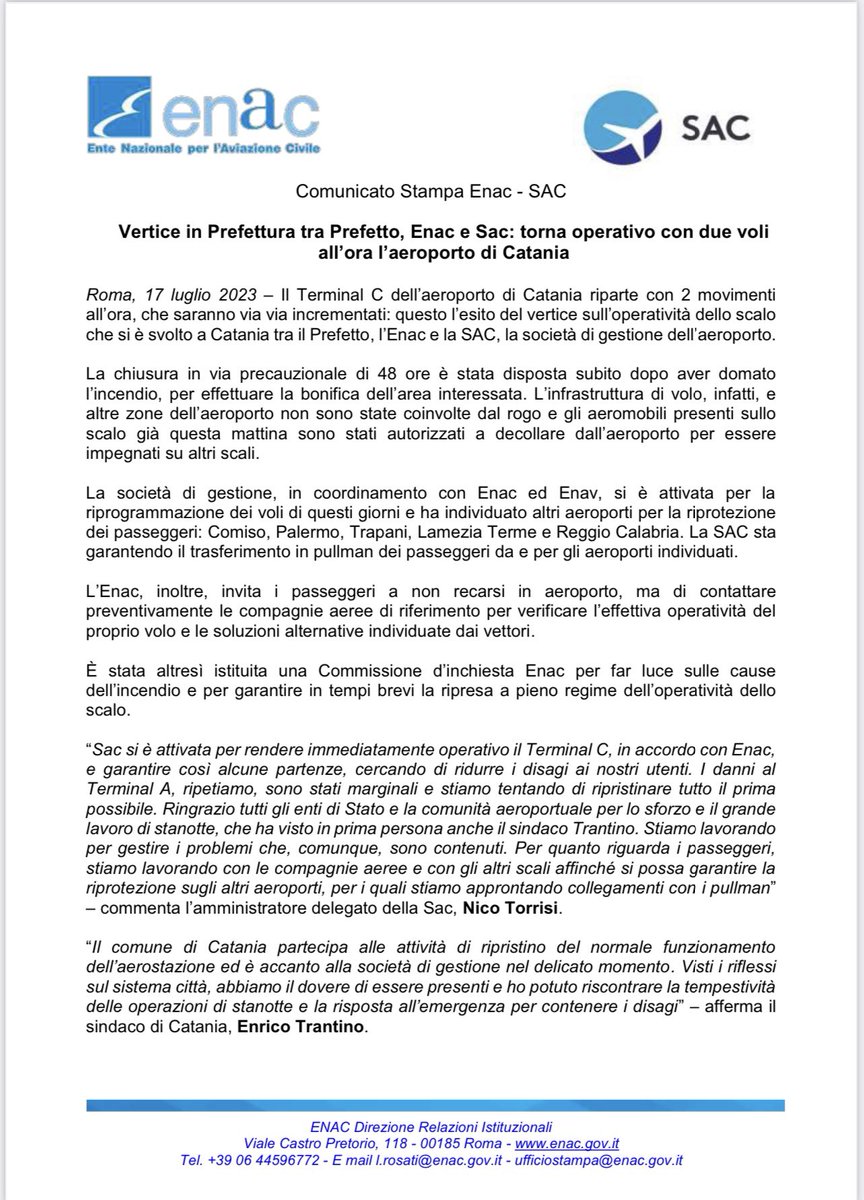 Aeroporto di Catania (@ctaairport) on Twitter photo 
