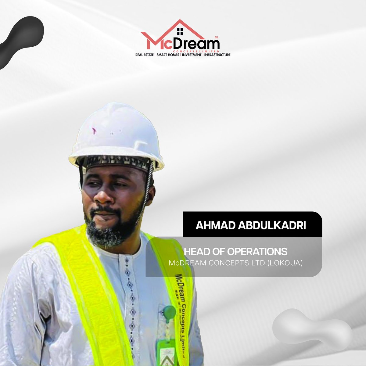 Exciting news! Introducing Ahmad Abdulkadri, our brilliant Head of Technical at McDREAM Concepts Limited in Lokoja! #HeadofTechnical #TechGuru #InnovationLeader #TeamMcDREAM #Lokoja #TechRevolution #DreamBig #DigitalTransformation #GameChanger #InspiringMinds #DrivenByInnovation