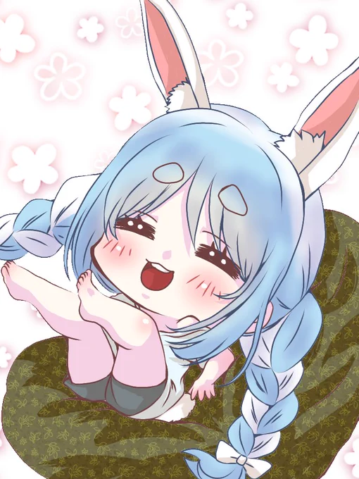 お疲れ様でした楽しい配信だった4周年おめでとうぺこ!ゆっくり休んでね。#ぺこーら24応援イラスト #ぺこらーと 