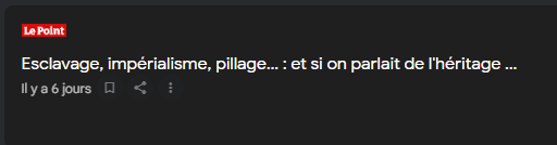 J'ai vu cet article, et je me suis dit : "tiens, <a href="/LePoint/">Le Point</a> a évolué sur la période coloniale ?".
Et en fait, non, ils sont restés fidèles à leur ligne éditoriale 😅 : lepoint.fr/invites-du-poi…