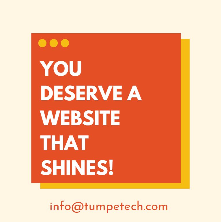 TumpeTech's tweet photo. Ready to shine online? ✨ Elevate your digital presence with our top-notch website development services! 🚀 Your business deserves a website that stands out and captivates. Let's build the perfect online platform together! 💻 #WebsiteDevelopment #DigitalPresence #BusinessGrowth https://t.co/2QlonnWkWN