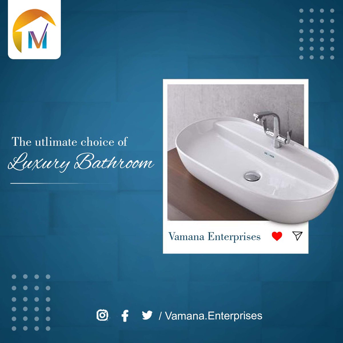 Vamana_Entpr's tweet photo. The ultimate choice of luxury bathroom  - Vamana Enterprises
Enquire now get yours 88866 33336

#CleanHands #HygieneMatters #BathroomDecor #WashUp #FreshenUp #StayClean #BasinGoals #SinksAndMore https://t.co/E8A6Mwyo5a