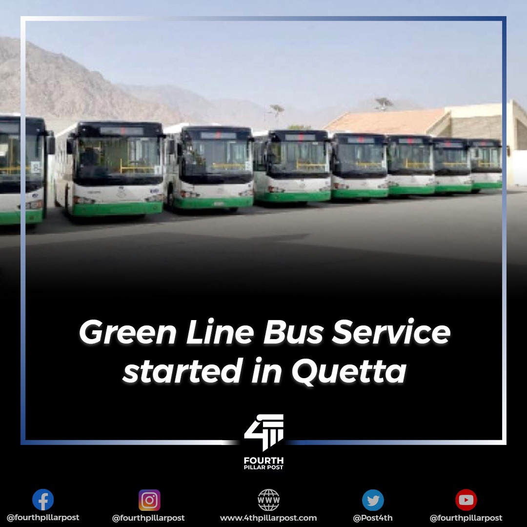 Post4th's tweet photo. The provincial administration of Balochistan has launched the inter-city Green Bus Service in Quetta, the provincial capital, today. 

For more detailed news visit our Website: https://t.co/qYq4wBGXWK 

#Balochistan #Quetta #greenbusservice https://t.co/FTEAxySTl0