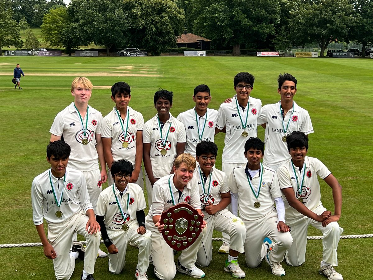 Huge Congratulations to our U14 team winning the @hertsjunleagues County title yesterday, beating Wheathamstead in the final!
