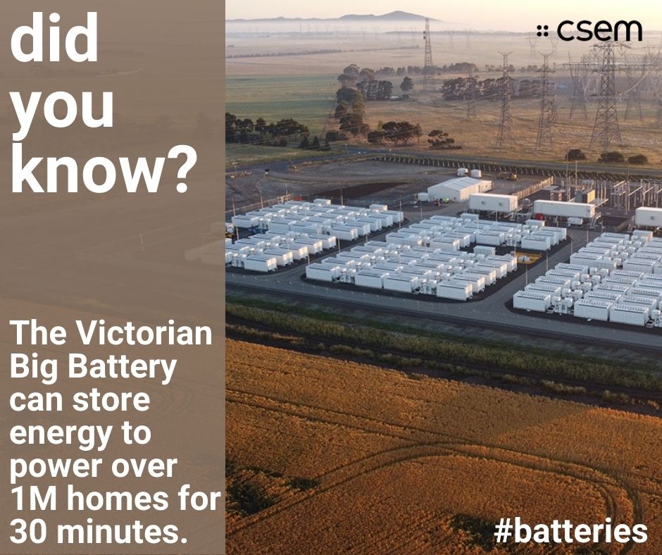 🌟✨ Fun fact #3 🌟✨ Meet the Victorian Big Battery (Australia), one of the largest batteries ever built! This colossal energy storage system can reserve enough power to supply over 1 million homes for 1/2 an hour. Imagine that!