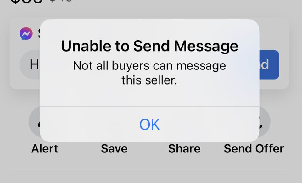 Help! Why can't I message anyone on <a href="/facebook/">Facebook</a> marketplace all of a sudden? Not just for one person, but all sellers.