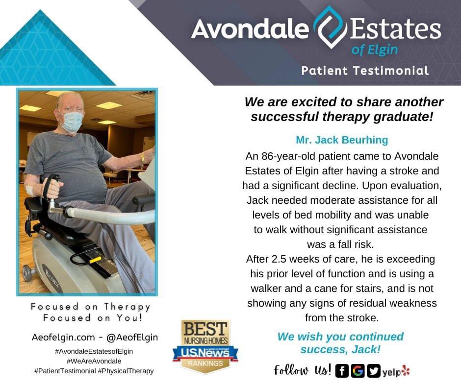Aeofelgin's tweet photo. We are excited to share another successful therapy graduate! Mr. Jack Beurhing, we wish you continued success, Jack! 

If we can assist you or a loved one, please contact us at Admissions@AeofElgin.com or call us at (847) 531-6004. https://t.co/yc5IyMWASn