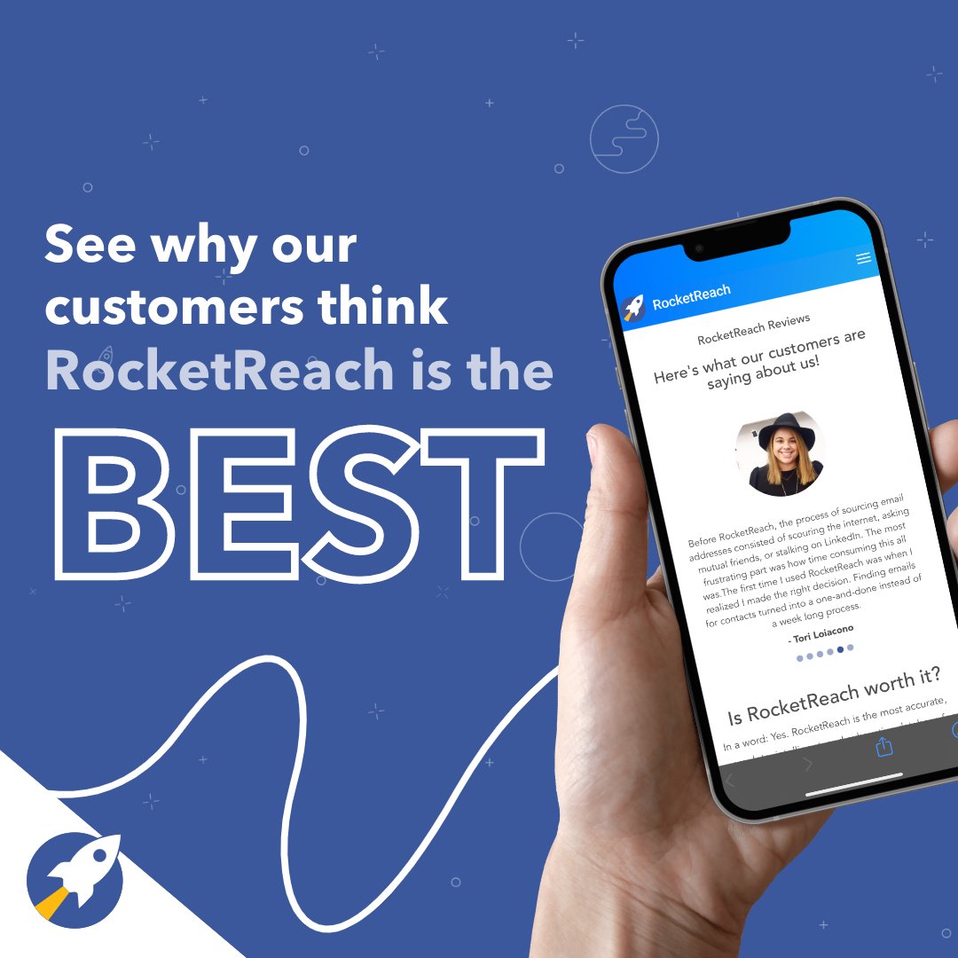 Seeking accurate contact info for professionals? Look no further than RocketReach, the must-have for connecting with professionals. Don't just take our word for it - the reviews speak for themselves! 👉rocketreach.co/reviews #RocketReach #ContactResearch #AccurateData