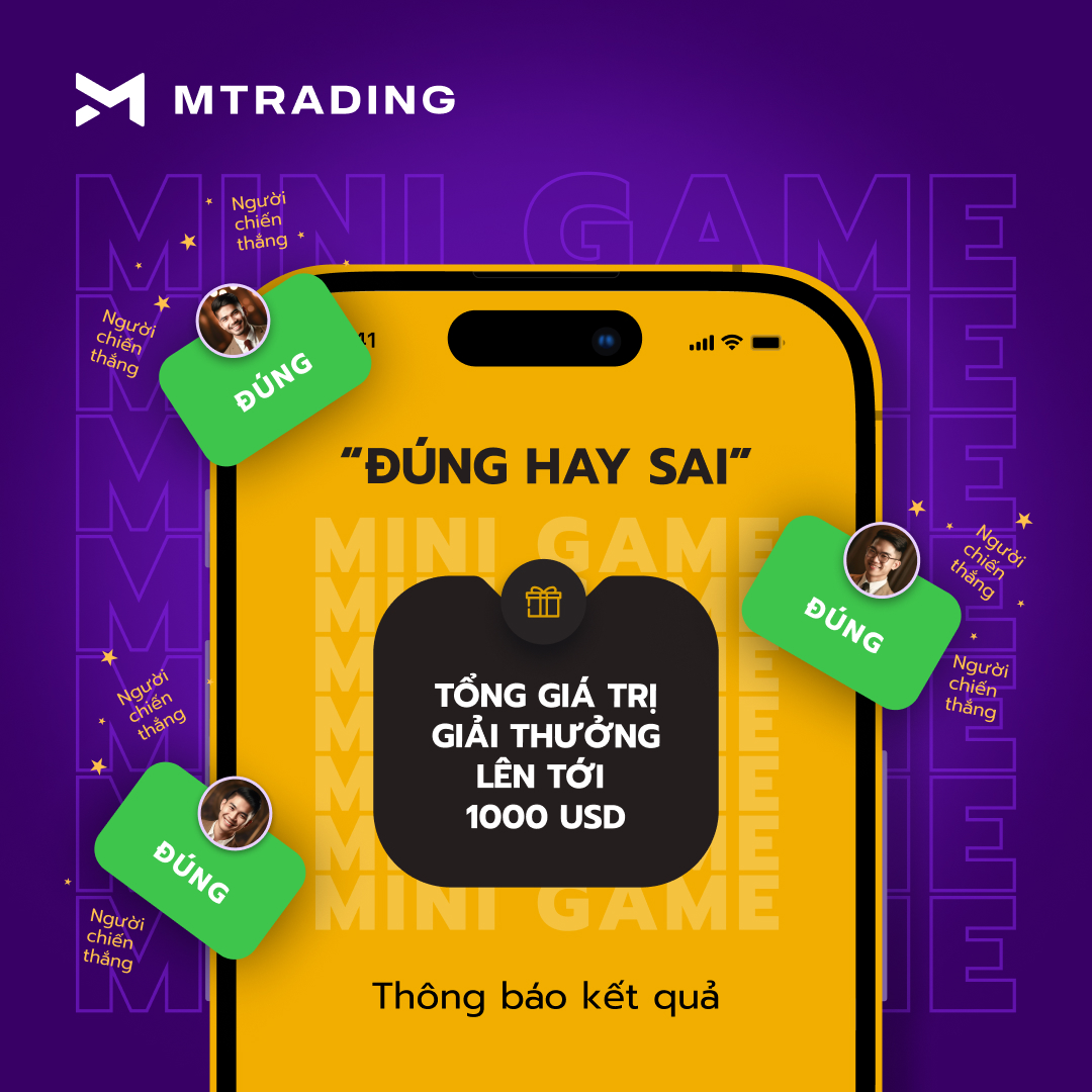 MTradingVietnam's tweet photo. 📣THÔNG BÁO kết quả #minigame "Đúng hay Sai"! ⬇️
---
.... Ai sẽ là người xuất sắc nhất dành được #Iphone14 trong cuộc thi lần này😍
------
✅Xem chi tiết: https://t.co/AxMGm5Jmv4
---
#mtrading #ip14 #iphone14 #TrueorFalse #forextrading #bonustrade https://t.co/HG1j0xMaHL