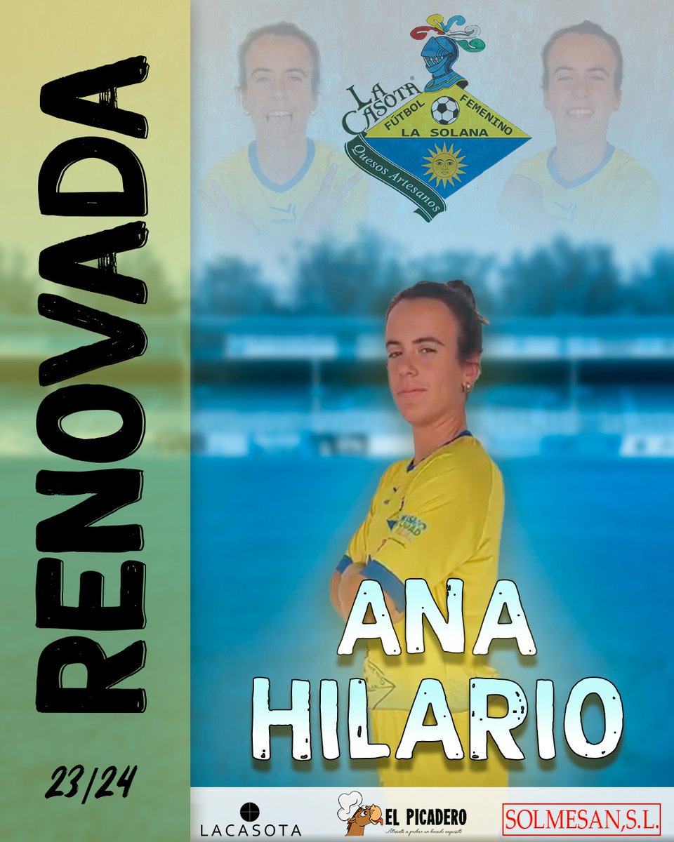 fflasolana's tweet photo. 🧀 RENOVACIÓN 🧀
Nuestra capitana seguirá vistiendo nuestros colores una temporada más 

Ímpetu y garra asegurados en la zaga amarilla

Que alegría nos da poder seguir contando contigo y cumplir sueños juntos

@_annnna33 https://t.co/I6My0PVk11