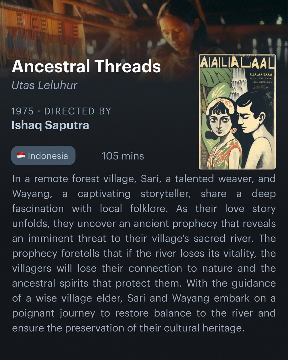 FourthEyeFilm's tweet photo. Ancestral Threads (1975)*
*a film imagined by AI
#midjourney https://t.co/kzgMivaLYc