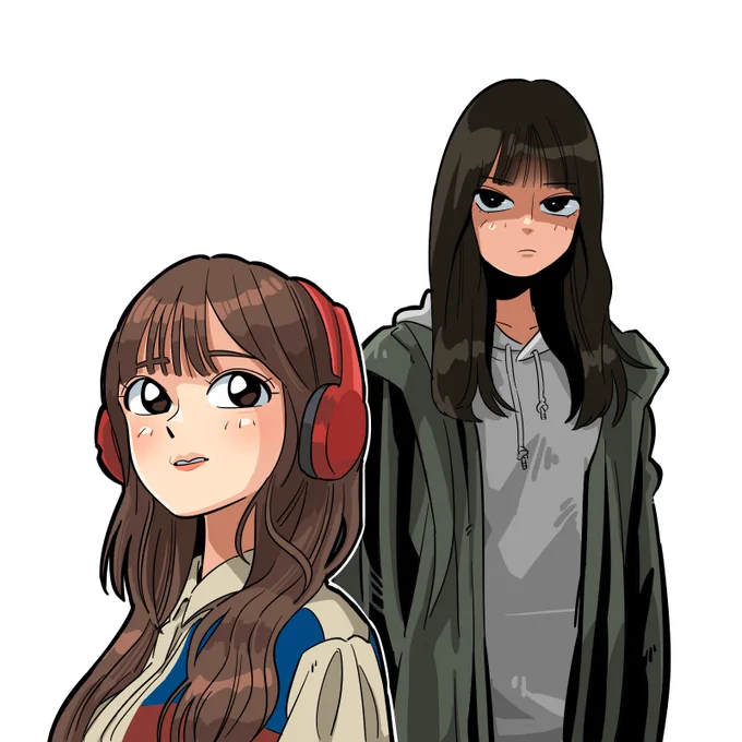 河田と小坂#ガラス窓が汚れてる 