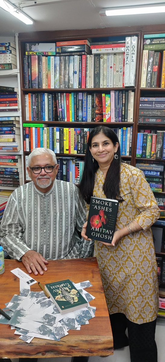 Great signing today with <a href="/GhoshAmitav/">Amitav Ghosh</a> !
Drop us a line if you want a signed copy of any of his books.

#SmokeAndAshes
<a href="/HarperCollinsIN/">HarperCollins</a>