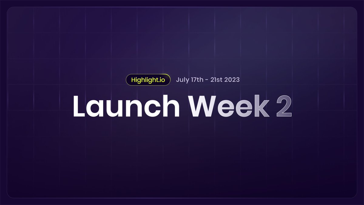 highlightio's tweet image. Buckle up Buttercup. It's Launch Week at @highlightio! 

Day 1 is focused on Error Monitoring, specifically "cutting out the noise" so you can find &amp;amp; fix bugs faster than ever.

Follow along in 🧵👇,  or read more at highlight.io/launch-week-2#…