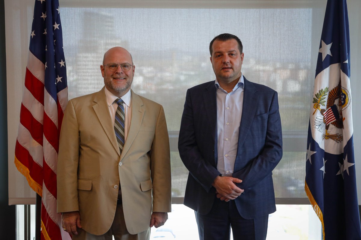 Great to meet Shkëlqim from the Devolli Corporation, one of the largest exporters of Kosovan products to the 🇺🇸. We had a good conversation on a range of topics - including the Klan Kosova situation. As I've said before, free &amp; independent press is a vital pillar of democracy.