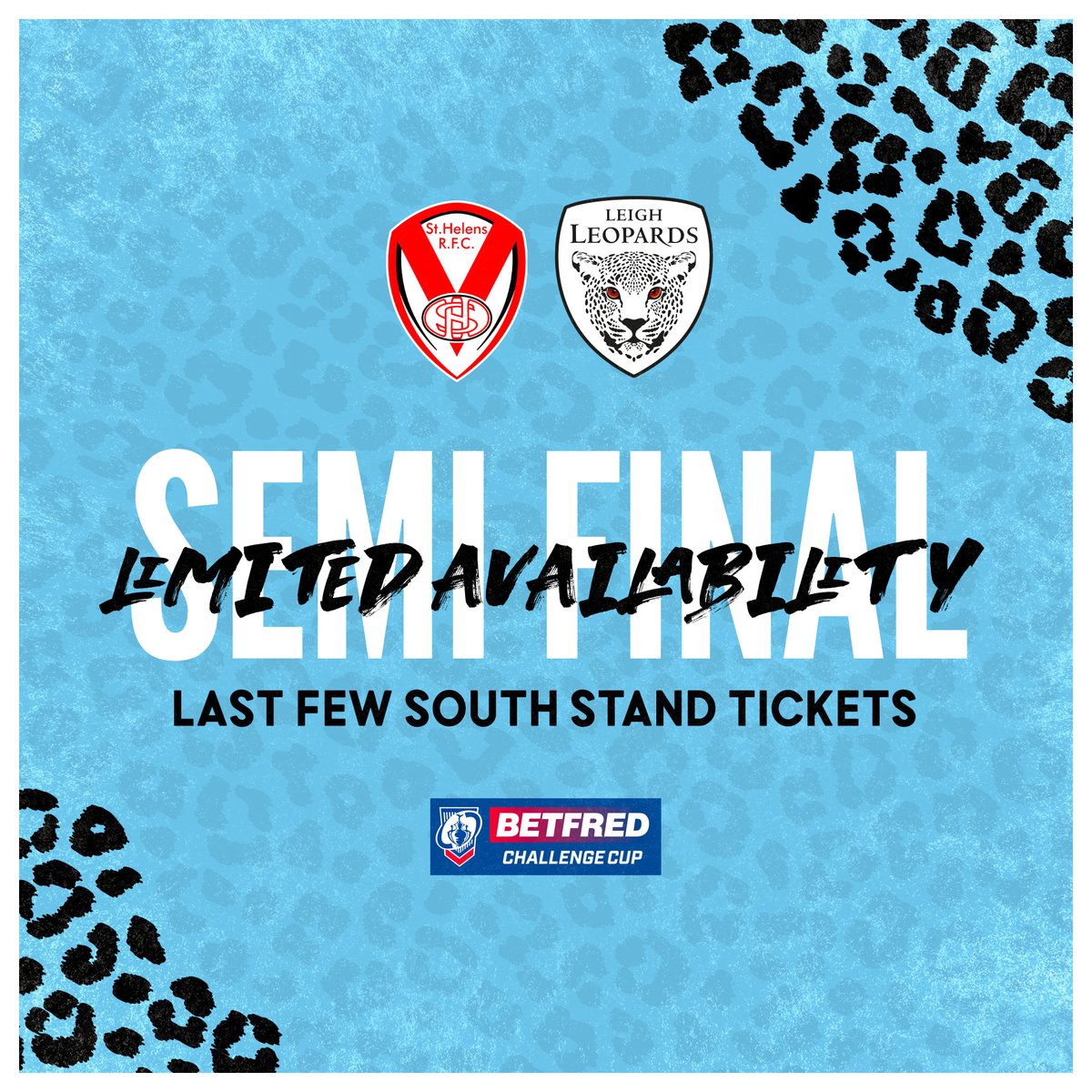 Have you secured your ticket yet? If not... WHY NOT? There are limited South Stand tickets left for our Semi Final clash with Saints. Do not miss out!

https://t.co/bIsqwUHgAd

#betheroar #leythers https://t.co/xDX8vhhowJ