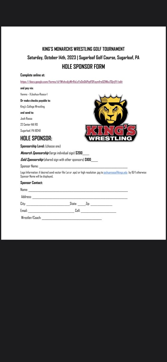 NickValenzano's tweet photo. Huge and fun golf tournament! Pop out and support the kings wrestling team! https://t.co/5hL021QXxa