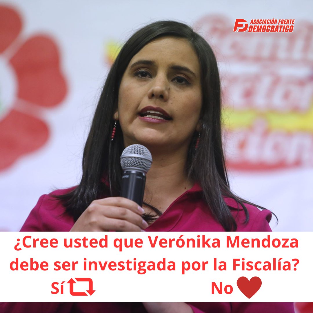¿Verónika Mendoza debería ser investigado por la Fiscalía?                          
 Sí🔄                                                 No  🩷