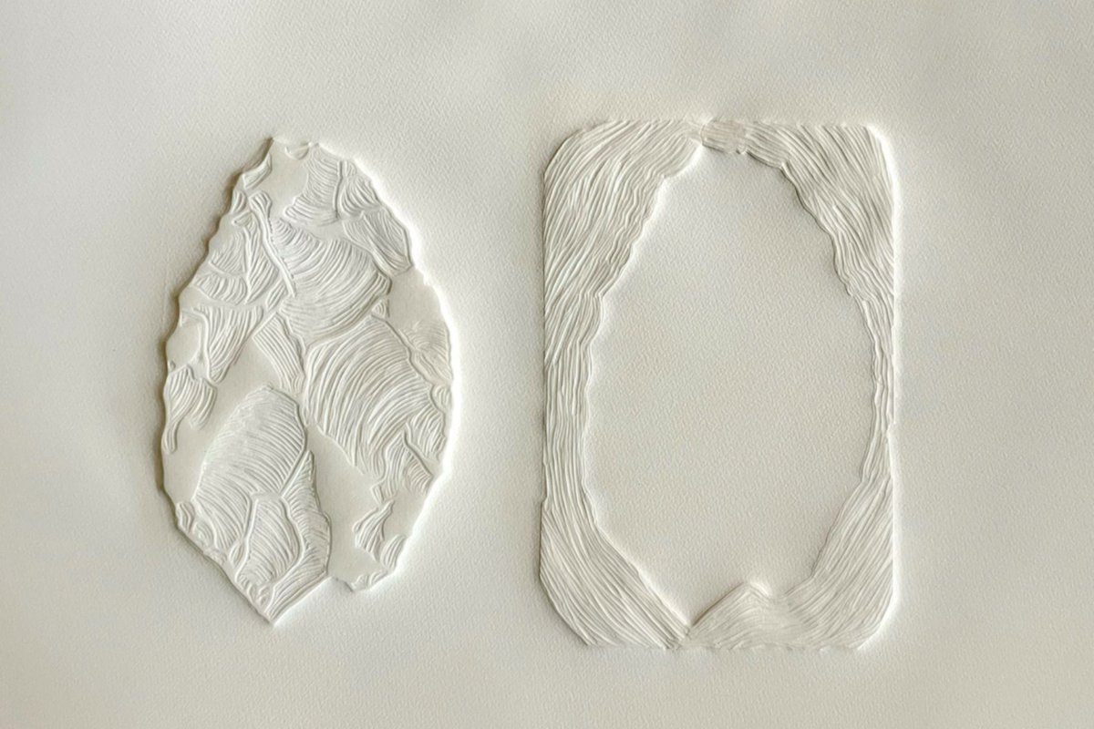 Our next featured creative <a href="/AliceClough_/">Alice Clough</a>  is a contemporary research-led artist! 🔎🎨 Discover her Happisburgh axe debossing in her ‘Meet the Artist’ interview as part of #FestivalOfArchaeology Theme Day: archaeologyuk.org/festival/archa…