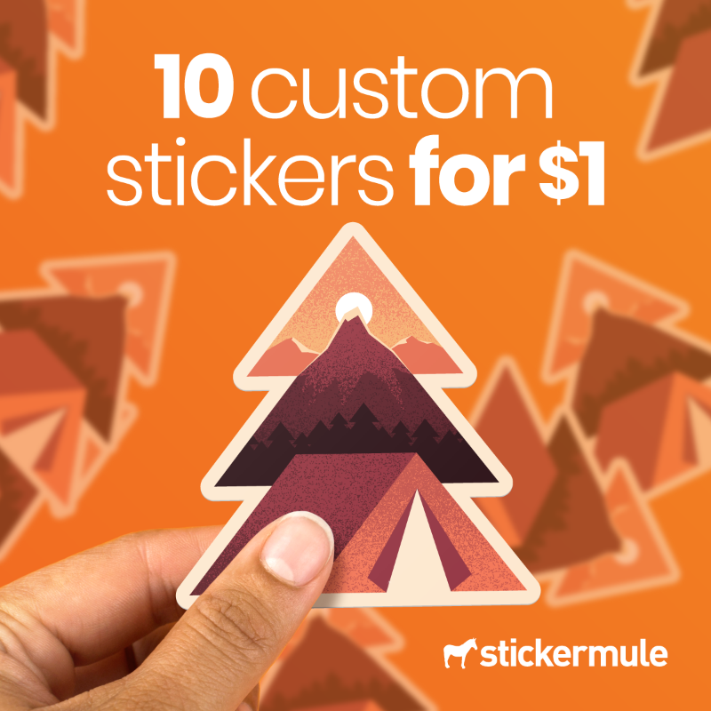stickermule's tweet photo. Get 10 custom stickers for only $1.