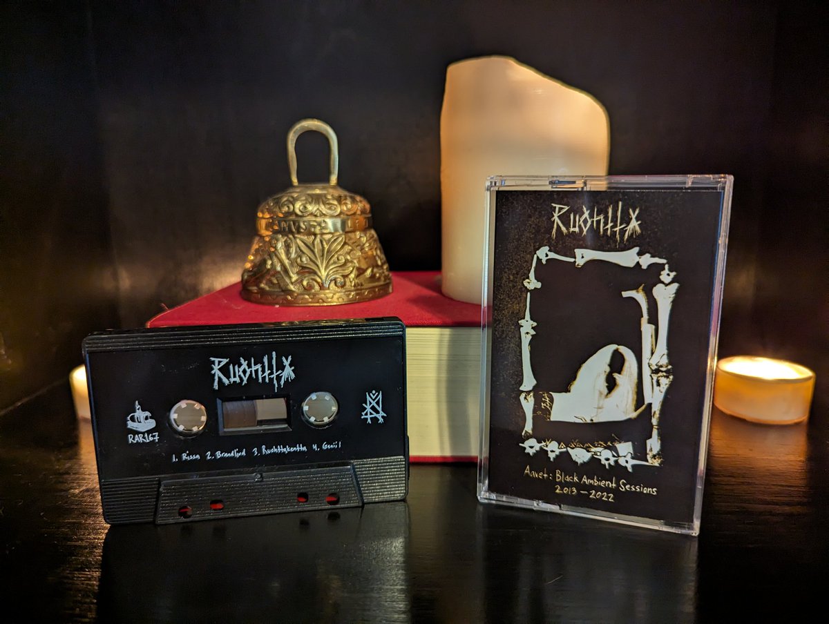 Available this Friday, July 21st @ 12 PM EST

RAR167 | RUOHTTA - Aavet: Black Ambient Sessions 2013-2022 | 50 copies

Limited to 50 pro-dubbed jet black cassettes with double-sided pad print and 4-panel J-card.