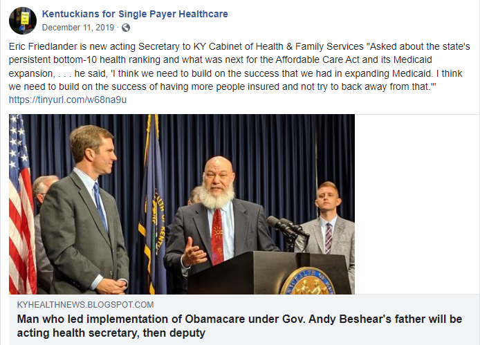 ky_statesman's tweet photo. Is it any surprise that KY still has some of the most stringent Certificate of Need laws in the country when the person who is in charge of the bureaucracy that decides which healthcare providers can operate here is a supporter of single-payer [socialist] healthcare? #RepealCON https://t.co/LklUE1yHlf