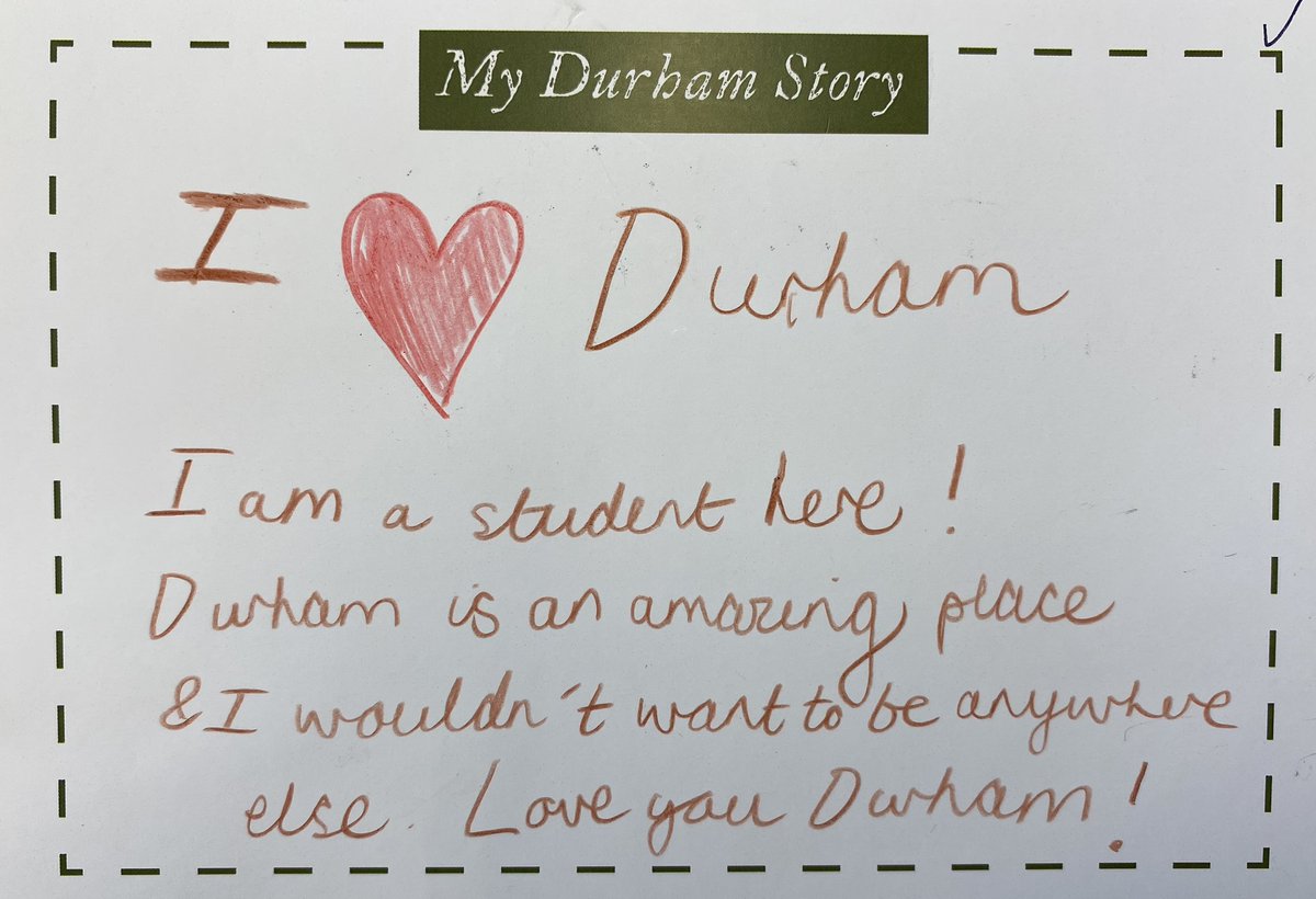 DUThingsToDo's tweet photo. Lots of love for Durham in our Penned and Printed exhibition. Come to Palace Green Library and tell us your Durham story.
@durhampointers
@ThisisDurham
@DurhamWHS
#dumuseumofarchaeology
#pennedandprinted
#exhibitons https://t.co/ZfrYaWqqKL