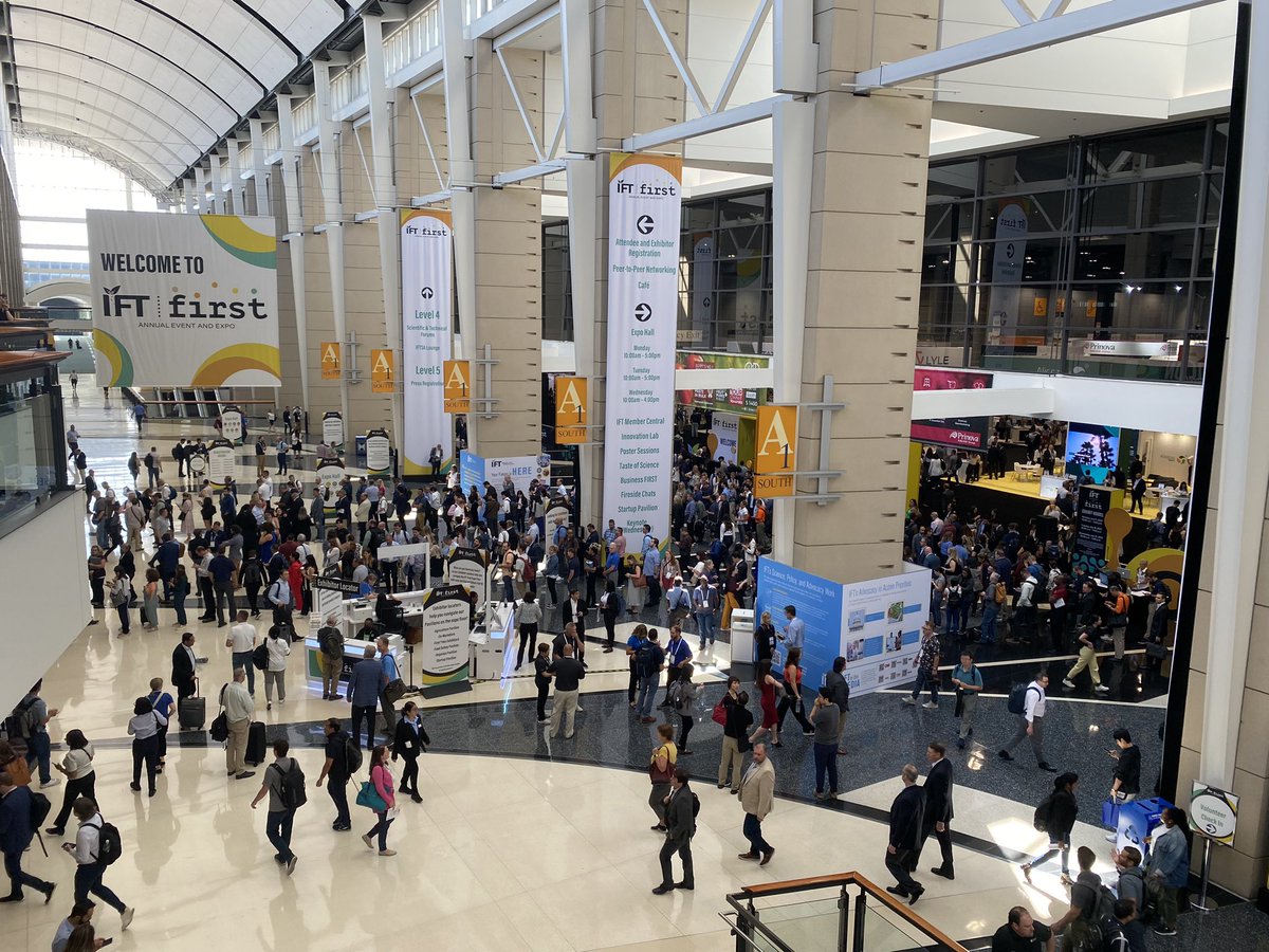 IFT's tweet photo. #IFTFIRST: Annual Event and Expo is back and better than ever for Day 2!Β π₯³
Today is all about you, with an agenda designed to help you discover the latest trends, cutting-edge technologies, and solutions in the #scienceoffood. Visit here for more: https://t.co/x6cQZsMwP8 https://t.co/w9XH075fST