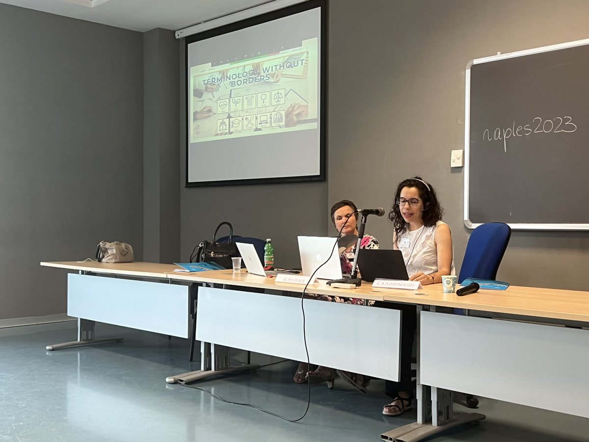 RodolfoMaslias's tweet photo. Carmen Serena Santocito presents in the TSS of TermNet in Naples the #terminology workflow of the project on the women rights and the cooperation of the University Parthenope with #TermCoord in the programme https://t.co/2PYgmX6WC7 https://t.co/c7xh0u5EcT