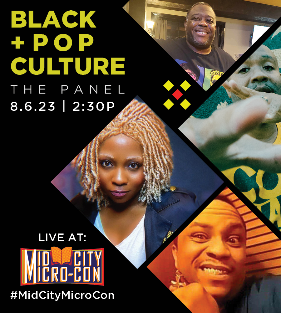 ThatNERDSoul's tweet photo. NEWS: The Black + Pop Culture Panel at #MidCityMicroCon cast is ๐ฅ!
@GammaRaeCosplay x @Blerdish1 x @ThatNERDSoul
MID CITY MICRO CON: 8.5 - 8.6.23
Main Library at Goodwood, Baton Rouge
#MidCityMicroCon #MidCityMicroCon2023 #MCMC2023 #MCMC23 https://t.co/mIlNslLtu0