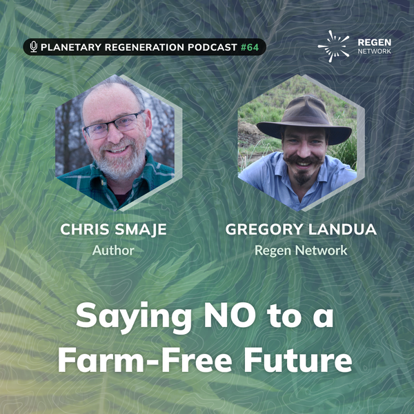 regen_network's tweet photo. ๐Tune in to the latest episode of the #PlanetaryRegeneration Podcast!
๐ @gregory_landua chats with #writer, #homesteader, and #SocialScientist @csmaje about his book "Saying NO to a Farm-Free Future".
Don't miss this captivating discussion๐๐
https://t.co/BiqvVKedhX https://t.co/NIHt6VGWqR